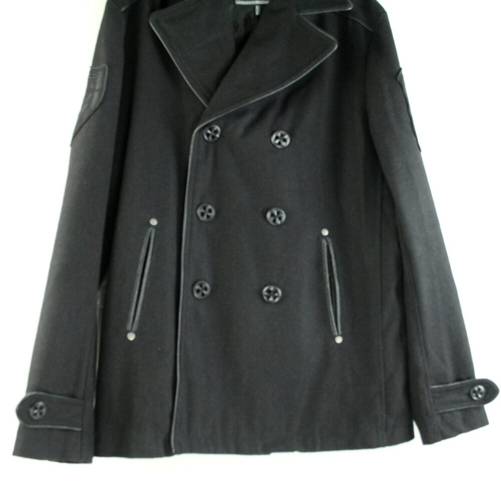 Affliction Black Double Breasted Embroidered Skul… - image 3